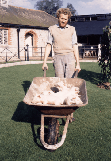 Tony Turner in 1966. Tony was our pig herd manager from 1962 to 1992.
