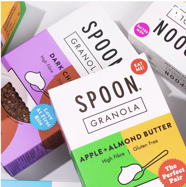 Introducing Spoon Cereals. Better tasting, better for you and better for the planet. Their granolas are made with quality, good-for-you ingredients and baked in small batches, which
means fresher granola and less waste.