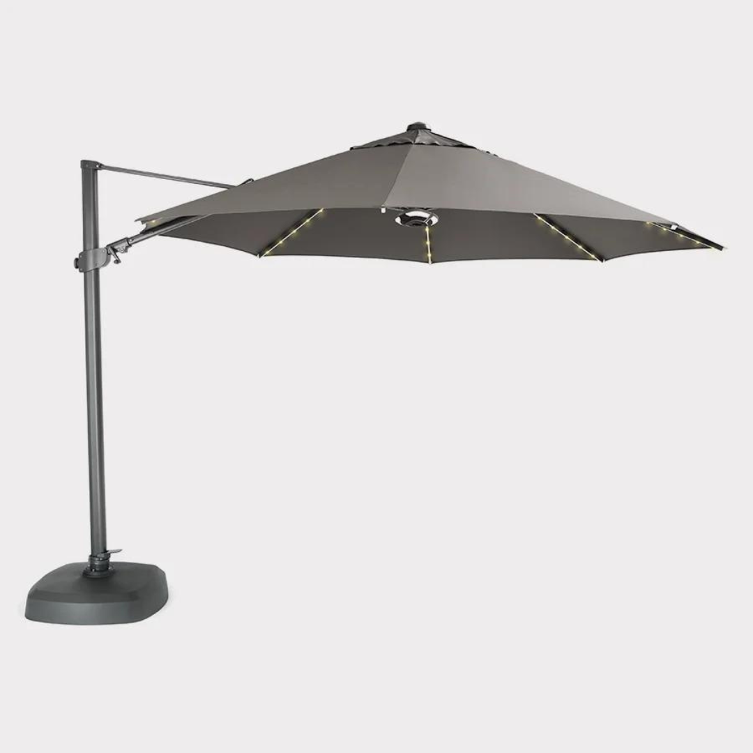 3.5m Free Arm Parasol with LED Lighting and Wireless Speaker1