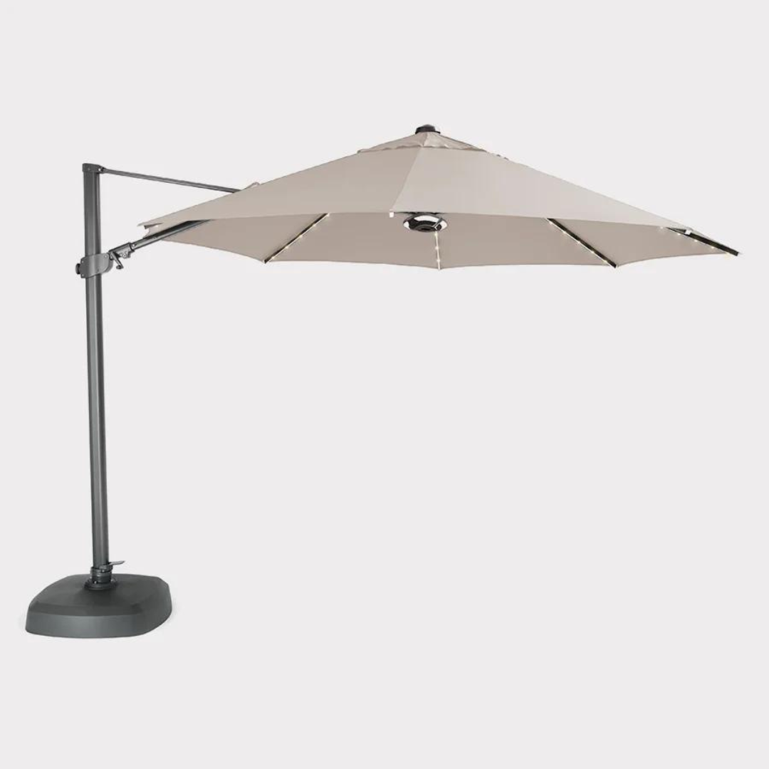 3.5m Free Arm Parasol with LED Lighting and Wireless Speaker2